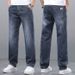 Autumn New Loose Jeans Men's Plus Size Straight Leg Elastic Men's Pants Wear-resistant And Versatile Thick Long Pants_mkmklike.com