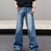 Men's Vintage Washed Distressed Denim Jeans American Streetwear Loose Straight-Leg High Waist Casual Trousers M-3XL_mkmklike.com