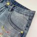 Men's Distressed Denim Shorts with Splatter Print Korean Slim Fit 5-Inch Inseam Casual Summer Shorts Patch Details_mkmklike.com