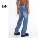 EF JEANS | 2023 Four Seasons New Product Retro Hong Kong Style Straight Loose Personality Graffiti Jeans Men And Women_mkmklike.com