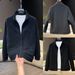 Men's Stand Collar New Spring Autumn Fashion Versatile Light Luxury Solid Color Trendy Casual Jacket Sweatshirt Coat_mkmklike.com