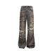 Men's Distressed Black Washed Jeans - Ripped Straight Leg Denim Pants With Oil Stains & Comfort Fit (Sizes 28-36)_mkmklike.com