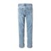 Slim Straight Leg Jeans For Men Punk Style Ripped Vintage Washed Casual Long Pants Street Fashion Button Closure_mkmklike.com