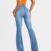 Women's High Waisted Flared Jeans Retro American Style High Elasticity Slimming Washed Trousers_mkmklike.com