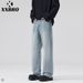 Cleanfit High Street Jeans – Light Blue Washed Straight-Leg Denim For Men & Women (S-3XL)_mkmklike.com