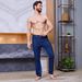 Men's Elastic Waist Drawstring Jogger Jeans - Relaxed Fit Straight Leg Casual Trousers With Stretch Comfort_mkmklike.com