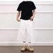 "Summer New White Cropped Wide Leg Denim Pants For Men - Premium Relaxed Straight Cut Mid-Length Shorts With Minimalist Style"_mkmklike.com