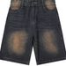 Men's Clothing Retro Washed Denim Shorts Trendy Slim Fit Mid-Length Casual Loose Five-Point Pants For Summer_mkmklike.com