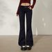 YC&American Retro Hot Girl Low-Waist Double-Buckle Slim Flared Versatile Autumn-Winter Stretch Denim Pants For Women New_mkmklike.com
