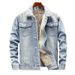 Winter Plush And Thick Denim Jacket, Korean Version Trend, Men's Versatile, Loose Size, Warm Work Jacket Trend_mkmklike.com