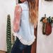 Women's Clothing Spring And Summer Lace Stitching Denim Sleeveless Top Vest_mkmklike.com
