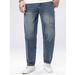 Men's Straight Leg Jeans Trendy Blue Comfortable Versatile All Seasons_mkmklike.com