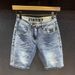 Men's Straight Leg Denim Shorts Summer Style Loose Fit Casual Five Point Pants High Street Fashion_mkmklike.com