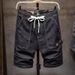 Men's Slim-Fit Stretch Denim Shorts Casual Cargo with Adjustable Belt Loops 5 Inch Inseam Trendy in Sizes 28 to 36_mkmklike.com