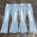 Men's Ice Wash Distressed Flared Jeans – High-Street Vintage Lightning Fade & Raw Hem (Trendy & Streetwear Staple)_mkmklike.com