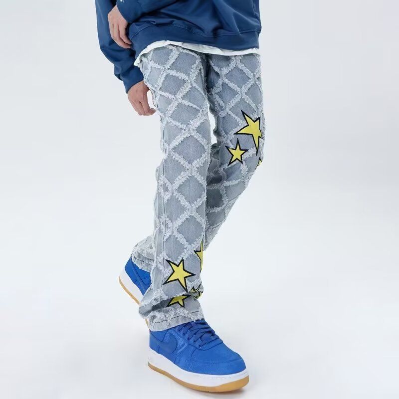 American High Street Workwear Jeans – Retro Loose Straight Leg Denim Pants For Men & Women (S-3XL, Instagram Fashion Style)_mkmklike.com