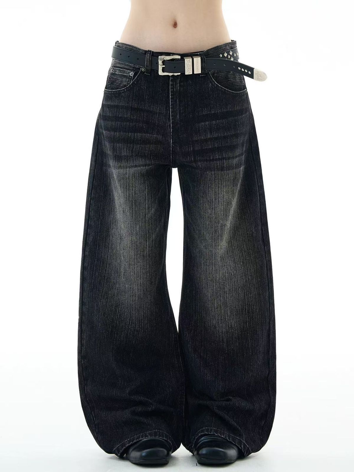 American High Street Cleanfit Vintage Selvedge Scimitar Jeans For Men 2025 Spring Straight Leg Flared Long Pants_mkmklike.com