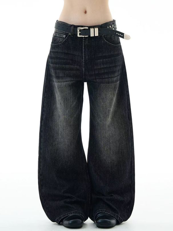 American High Street Cleanfit Vintage Selvedge Scimitar Jeans For Men 2025 Spring Straight Leg Flared Long Pants_mkmklike.com