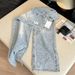 High-Waisted Straight Leg Jeans Rhinestone Feather Jacquard Embroidered Women's Loose Slim Wide Leg Trousers_mkmklike.com