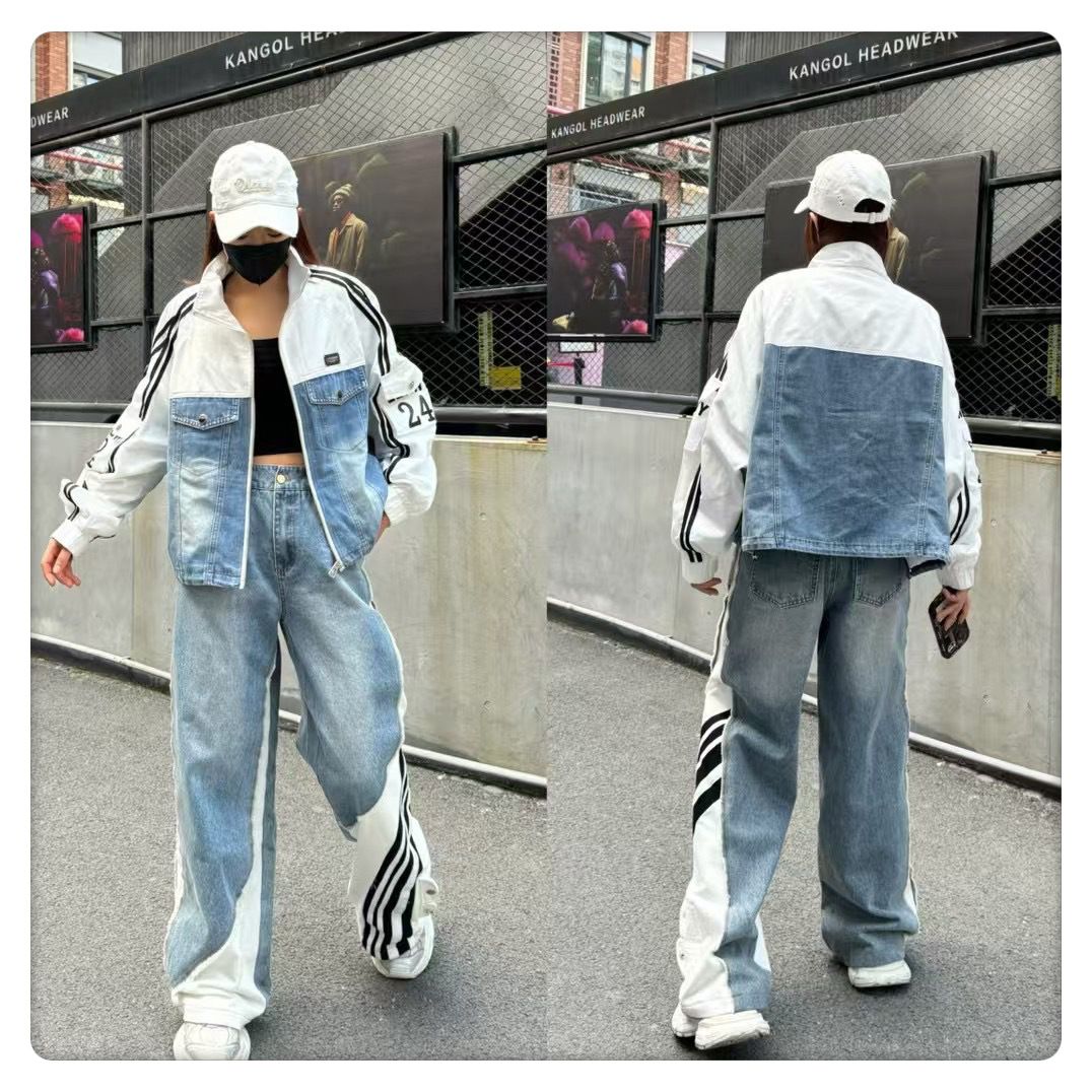Women’s Clothing Denim Jacket For Women Spring New Style Small Number 24 Letter Pocket Design Thief Jacket Top_mkmklike.com