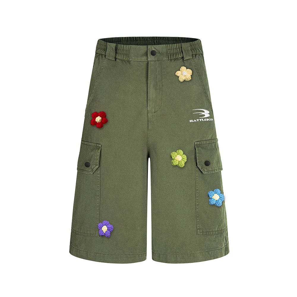 Men's Clothing 2025 American Style Embroidere With Pleats, Pockets, Loose And Casual Straight Tube Couple Paratrooper Pants_mkmklike.com