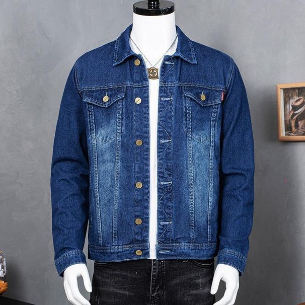 Loom Men's Denim European And American Style Korean Trend 2023 Autumn New Loose Turn-Down Collar Casual Plus Size Jacket_mkmklike.com