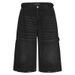 Pure 2025 Blue Summer New Ripped Jeans Men's American Street Straight Student Personality Cropped Pants_mkmklike.com