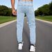 Men's Clothing Light Luxury Trendy Loose Fitting Jogger Jeans Elastic Waistband Pants Autumn Winter Hot Selling_mkmklike.com