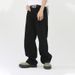 Nordmann Black Wide-Leg Jeans For Men American Retro Loose Straight Floor-Length Autumn Winter Style Cool Versatile Casual Pants_mkmklike.com