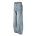 Men's Clothing Retro Lightning Pattern Washed Baggy Machete A Line Men's Casual Loose Straight Jeans_mkmklike.com