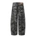Retro Camo Utility Overalls For Men - Loose Fit Cargo Pants With Reverse Wear Design, Streetwear & Workwear Style_mkmklike.com