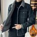 Pulse Pulse Spring Autumn New European And American Style Trendy Clothing Winter Fleece Men's Denim Jacket 2025 Thickened Casual_mkmklike.com
