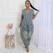 Women's Clothing Loose Fashion Personality Large Pocket Washed Denim Jumpsuit_mkmklike.com
