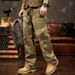 Men's Clothing Camouflage Workwear Jeans For Men Spring And Autumn Trendy Brand American High Street Style Loose Straight Wide Leg Casual Long Pants_mkmklike.com