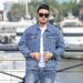 Trendy Brand Large-size Men's Clothing Spring And Autumn New Light Blue Washed Water Ripped Denim Jacket Loose And Fattened Men's Coat_mkmklike.com