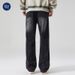 Nordmann Muqiu Clothing | American Cleanfit High Street Black Jeans Men's Loose Retro Washed Wide-Leg Pants_mkmklike.com