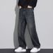Autumn And Winter Jeans Men's Clothing American Retro High Street Trendy Men's Pants Loose Straight Jeans Men_mkmklike.com