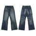 Men's Slim Fit Flared Jeans American Style Washed Natural Hand Painted Whiskered Cleanfit Trousers_mkmklike.com