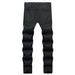 Autumn New Street Black Men's Jeans Personalized Elastic Trendy Slim Fit Small Feet Mid Waist Pants For Men_mkmklike.com