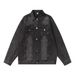 Loom Spring New European And American Hip-Hop Vintage Ink-Splattered Full Rhinestone Denim Trendy Loose Couple Casual Jacket_mkmklike.com