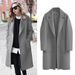 Women's Clothing Women's Long Wool Coat Double-Faced Overcoat Loose Fit Trench Coat For Autumn Winter Casual Outerwear In Camel & Black_mkmklike.com
