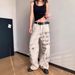 New Spring And Autumn Rock Punk Washed Distressed Letter Print Loose Jeans For Men, Vintage High Street Straight-Leg_mkmklike.com