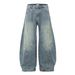 Men's Retro Silhouette Curved Blade Jeans Loose Fit Niche Design Three Dimensional Cut Summer Denim American Style_mkmklike.com