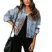 K New Denim Jacket For Women; Long-sleeved Coat With Leopard Print Patchwork Top_mkmklike.com