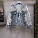 Sheer Embroidered Denim Jacket – Oversized Cropped Style With Lace Trim & UV Protection (S-XL, Light Wash, Casual-Chic Layering Essential)_mkmklike.com
