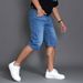 One Piece Of Cross-border Jeans Is Sent On Behalf Of Others. Summer Thin Elastic Five-point Jeans Are 5-point Fattened Plus-size Jeans._mkmklike.com
