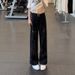 Men's Clothing Streetwear Ripped Distressed Ink Splash Wide Leg Jeans - High Street Loose Fit Straight Long Pants For Casual Streetwear_mkmklike.com