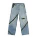 EF JEANS | 2024 New American Trend Street Hip Hop Graffiti Contrast Color Ripped Straight Jeans Men_mkmklike.com