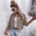 Trendy Studded Denim Jacket – Long Sleeve Cropped Style With Notch Collar (Khaki/Dusty Pink/Army Green, XS-L)_mkmklike.com