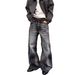 Unisex American Vintage Loose Fit Wide Leg Denim Jeans, Retro High-Street Cleanfit Style Comfortable Dropped Crotch Trousers_mkmklike.com